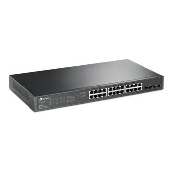 Суич TP-Link TL-SG2428P, 28 порта, 24x 10/100/1000 Mbps, 24x PoE+, 4x SFP | JAR Computers TP-Link TL-SG2428P