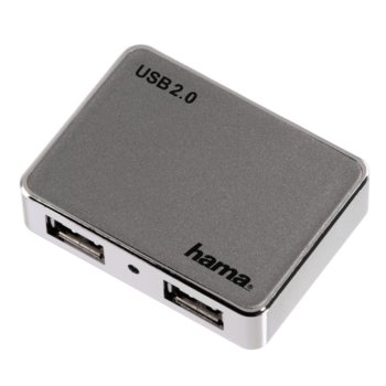 USB HUB 4xUSB2.0, HAMA, компактен