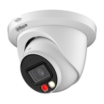 IP камерa Dahua IPC-HDW2549TM-S-IL-0280B, куполна камера, 5Mpix (2960x1668@20FPS), 2.8mm обектив, H.265+/H.265/H.264+/H.264H/H.264B/H.264/MJPEG, IR осветление (до 30 метра), външна IP67, PoE (802.3af), microSD до 256GB, микрофон | JAR Computers Dahua IPC-HDW2549TM-S-IL-0280B