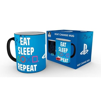 ABYstyle Playstation Mug Heat Change Eat Sleep Rep