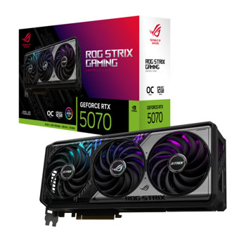 Видео карта Nvidia GF RTX 5070, 12GB, Asus ROG Strix, OC, PCI-E 5.0, GDDR7, 192-bit, DisplayPort, HDMI | JAR Computers Видео карта ASUS ROG Strix RTX 5070 OC 12GB GDDR7