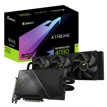 Видео карта Nvidia GF RTX 4090, 24GB, GIGABYTE AORUS XTREME WATERFORCE OC, PCI-E 4.0, GDDR6X, 384-bit, DisplayPort, HDMI | JAR Computers Gigabyte RTX 4090 AORUS XW OC GV-N4090AORUSX-W