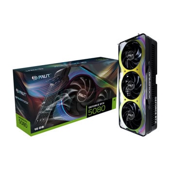 Видео карта Nvidia GF RTX 5080, 16GB, Palit GameRock, PCI-E 5.0, GDDR7, 256-bit, DisplayPort, HDMI | JAR Computers Palit GF RTX 5080 GameRock NE75080019T2-GB2030G