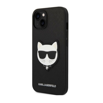 Saffiano Choupette Head за iPhone 14 черен