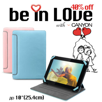 Комплект калъфи за таблет, Canyon CNA-TCL0210BL & CNA-TCL0210P, до 10"(25.4cm), син/розов | JAR Computers Canyon CNA-TCL0210BL CNA-TCL0210P bundle