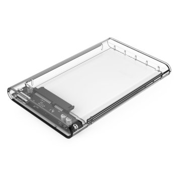 Кутия 2.5"(6.35 cm) Orico 2139U3-CR-PRO за 2.5" (6.35 cm) HDD/SSD, USB 3.0, прозрачна | JAR Computers Orico 2139U3-CR-PRO