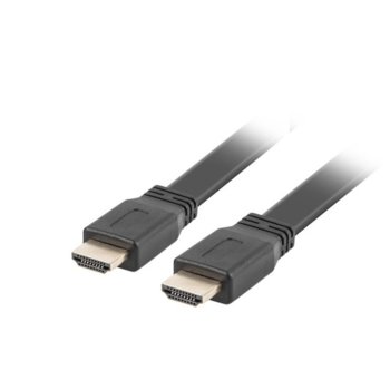Кабел Lanberg CA-HDMI-21CU-0018-BK, HDMI(м) към HDMI(м), 4К, 1.8m, черен | JAR Computers Lanberg CA-HDMI-21CU-0018-BK