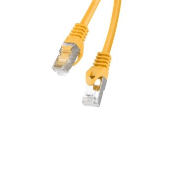 Пач кабел Lanberg PCF6-10CC-0100-Y, F/UTP, cat.6, 1м, оранжев | JAR Computers Lanberg patch cord CAT.6 FTP 1m, orange