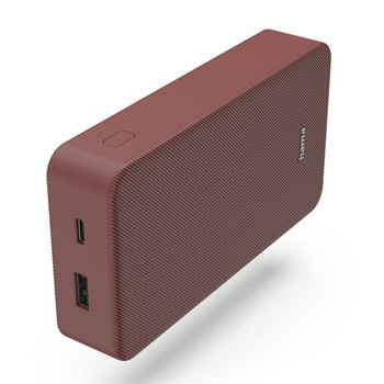Външна батерия /power bank/ Hama Colour 20, 20 000 mAh, червена, 1x USB-C, 1x USB-A | JAR Computers Hama Colour 20 20 000 mAh Red 201717