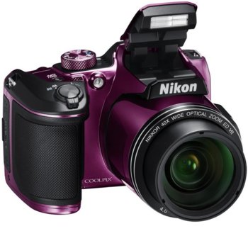 Nikon CoolPix B500 (лилав) + Nikon Case P-08(черно