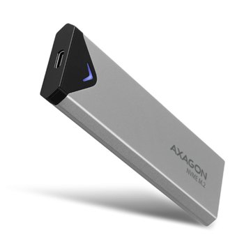 Кутия M.2 2280 AXAGON EEM2-UG2 за M.2 NVMe (2242/2260/2280) SSD, USB C 3.2 Gen 2, сива | JAR Computers Кутия за твърд диск AXAGON EEM2-UG2