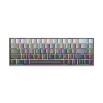 white shark nunchaku red switches grey