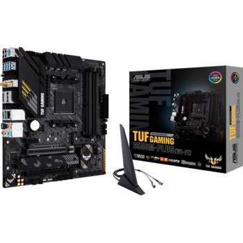 Дънна платка Asus TUF GAMING B550M-PLUS (WI-FI), AM4, B550, DDR4, PCI-E 4.0, (DisplayPort&HDMI),(CFX), 4x SATA 6Gb/s, 2x M.2, 1x USB 3.2 Gen 2 Type-C, Wi-Fi, Bluetooth, mATX | JAR Computers MSI TUF-GAMING-B550M-PLUS-WI-FI