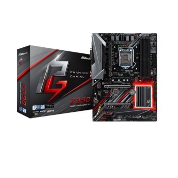 Дънна платка AsRock Z390 Phantom Gaming SLI, Z390, LGA1151, DDR4, PCI-Е (HDMI&DVI-D)(CFX&SLI), 6x SATA 6Gb/s, 2x Ultra M.2, USB 3.1 Gen1, ATX | JAR Computers AsRock Z390 Phantom Gaming SLI