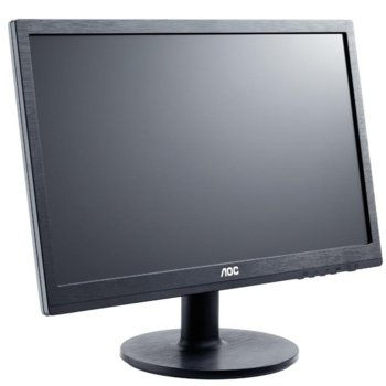 Монитор 19.5" (49.53 cm) AOC e2060Swd, HD+ LED, 5ms, 20 000 000:1, 250cd/m2, DVI (HDCP), TCO 6.0, черен, 3г. | JAR Computers 19.5 AOC e2060Swd