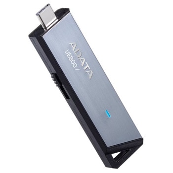 Памет 128GB USB Flash Drive, A-Data UE800, USB 3.2 Gen 2 Type-C, черна, скорост на четене до 1000MB/s, скорост на запис до 550MB/s | JAR Computers USB A-Data UE800 128GB AELI-UE800-128G-CSG