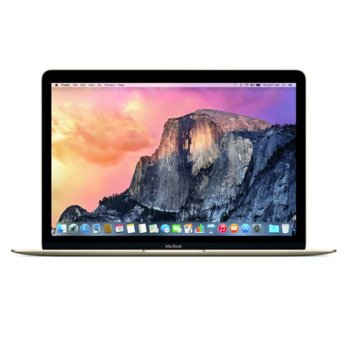 Лаптоп Apple MacBook 12(MNYL2ZE/A)(златист), двуядрен Kaby Lake Intel Core i5-7Y54 1.2/3.2GHz, 12" (30.48 cm) WQHD IPS Retina дисплей(USB 3.1 Type C), 8GB LPDDR3, 512GB SSD, MacOSX Sierra, 0.92 kg | JAR Computers Apple MacBook 12 Gold MNYL2ZE/A