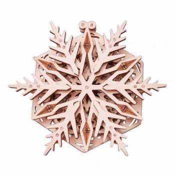 3D пъзел Wood Trick Woodik Snowflake, дървен, 24 части image