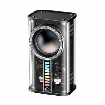 Тонколона Remax Clear Mecha RB-M68, 1.0, 5W, Bluetooth, черна, до 4 часа време на работа | JAR Computers Remax Clear Mecha RB-M68 Black 22209