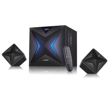 Тонколони Fenda F&D F550X, 2.1, 56 RMS (2x14W + 28W), Bluetooth/USB, черни | JAR Computers 2.1 Fenda F&D F550X