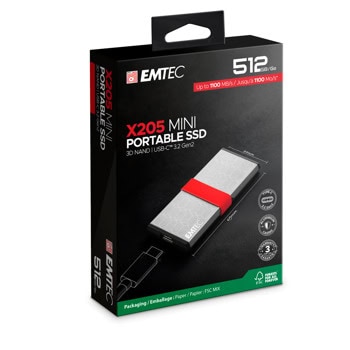 Emtec 512GB X205 Mini ECSSD512GX205 | JAR Computers Emtec 512GB X205 Mini ECSSD512GX205