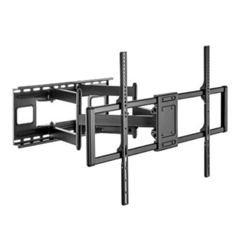Стойка за телевизор Gembird WM-120ST-01, за стена, за екрани от 60" до 120", VESA до 900x600, до 120 кг, регулируема, черна | JAR Computers Стойка за телевизор Gembird WM-120ST-01