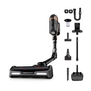 Прахосмукачка Rowenta X-Force Flex 15.60 RH99F1WO, вертикална/ръчна, безжична, 520W, 0.9л капацитет на контейнера, до 80 минути време на работа, 2 филтъра, 5 нива на мощност, черна | JAR Computers Rowenta X-Force Flex 15.60 RH99F1WO