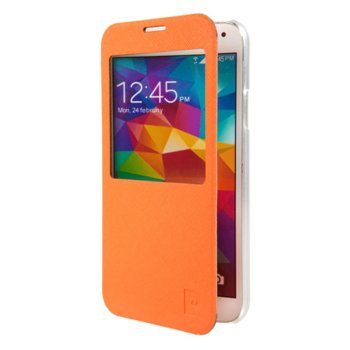 Pierre Cardin Folio-W for Galaxy S5 SM-G900 orange