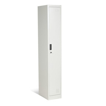 Метален шкаф Carmen CR-1242 2 ЕL, 1x рафт, 1x шкаф, 1x лост за закачалки, прахово боядисан, вентилационен отвор, светло сив image