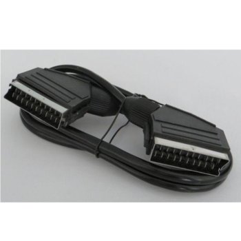 Кабел Royal CABLE-SCART/150, от SCART(м) към SCART(м), 1.5m, черен | JAR Computers Royal CABLE-SCART/150 117073