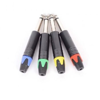 Конектор кит 4 броя F-070, моно жак 6.3мм мъжки, за монтаж към кабел, 4 цвята | JAR Computers Royal F-070 kit 21015165