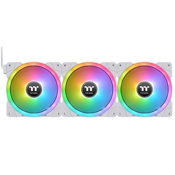 Вентилатори 120mm, Thermaltake SWAFAN EX12 RGB, USB 9-pin, 2000rpm, 3 броя, бели, RGB подсветка | JAR Computers Thermaltake SWAFAN EX12 RGB White 3-pack