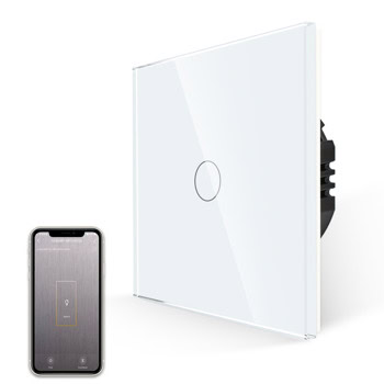 Смарт ключ W1-6101 (7453342), 240V, 600W, Wi-Fi, бял | JAR Computers WI-Fi Смарт ключ за осветление W1-6101