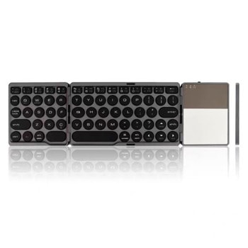 Клавиатура BT86, безжична, с тъчпад, сгъваема, черна, Bluetooth | JAR Computers Клавиатура BT86 6176