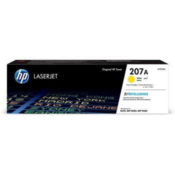 Тонер касета за HP Color LaserJet Pro M255/MFP M282/283, Yellow, W2212A, Заб.: 1250 брой копия | JAR Computers HP 207A Yellow