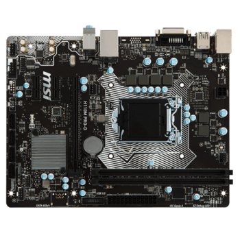 Дънна платка MSI H110M PRO D, H110, LGA1151, DDR4, PCI-E (DVI), 4x SATA 6Gb/s, 2x USB 3.1, micro-ATX | JAR Computers MSI H110M PRO D