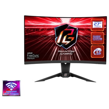 Монитор ASRock PG27Q15R2A, 27" (68.58cm), VA панел, 165Hz, QHD, 1ms, 550cd/m2, HDMI, DisplayPort, 3.5mm аудио жак, Wi-Fi | JAR Computers Монитор ASRock PG27Q15R2A