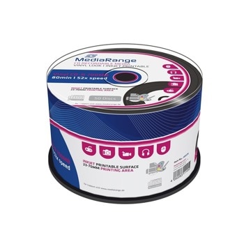 Оптичен носител CD-R, 700MB, Media Range, 52x, 50бр | JAR Computers MediaRange CD-R 700MB 52x