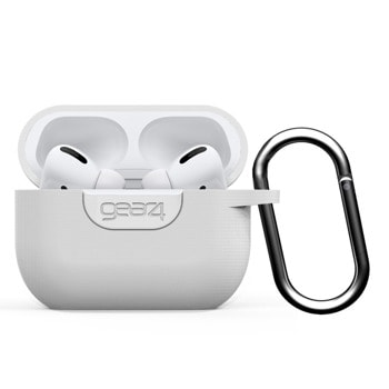 Калъф за слушалки Gear4 D3O Apollo Apple Airpod Pro Case White, за Apple AirPods Pro, силиконов, с карабинер, бял | JAR Computers Gear4 D3O Apollo Apple Airpod Pro Case White
