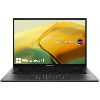 Лаптоп Asus Zenbook OLED UM3402YA-OLED-KM731X (90NB0W95-M009A0), осемядрен AMD Ryzen 7 5825U 2.0/4.5GHz, 14" (35.36 cm) 2.8K OLED 90Hz Display, (HDMI), 16GB LPDDR4X, 1TB SSD, 2x USB Type-C, Windows 11 Pro, 1.39kg image