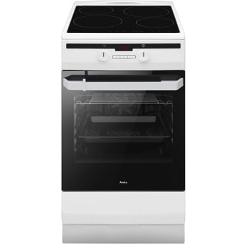 Готварска печка Amica 58IES2.322HTAB(W), 4 нагревателни зони, 8 функции на нагряване, 4000W, бяла | JAR Computers Готварска печка Amica