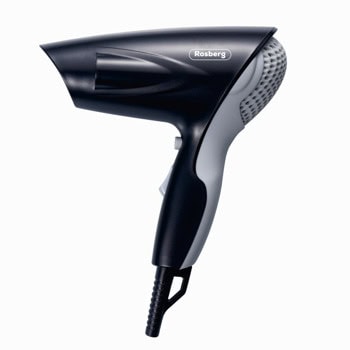 Сешоар Rosberg R51100P, 1200W, 2 скорости, защита от прегряване, студена струя, черен | JAR Computers Сешоар Rosberg R51100P gray