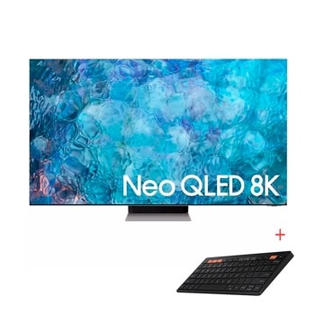 Телевизор Samsung 65QN900A в комплект с клавиатура Samsung Smart Keyboard Trio 500 Black, 65" (165.1 cm), 8K/UHD Neo QLED Smart TV, HDR, DVB-T2/C/S2, LAN, Wi-Fi, Bluetooth, 4x HDMI, 3x USB | JAR Computers Samsung QE65QN900ATXXH_EJ-B3400UBEGEU