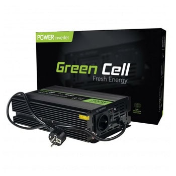 Инвертор Green Cell GC-INVERT-12V-300W-INV07, 300W, от DC 12V към AC 230V, 1x USB-A, чиста синусоида, за кола | JAR Computers Green Cell GC-INVERT-12V-300W-INV07