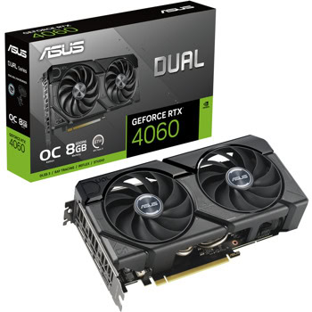 Видео карта Nvidia GF RTX 4060, 8GB, Asus Dual EVO, OC, PCI-E 4.0, GDDR6, 128-bit, DisplayPort, HDMI | JAR Computers Asus Dual GF RTX 4060 EVO OC 90YV0JC7-M0NA00