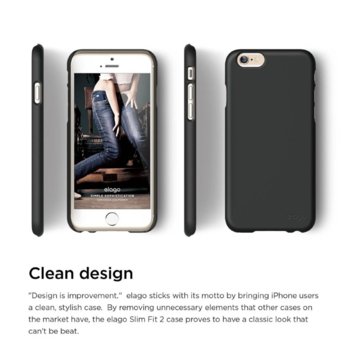 Elago S6P Slim Fit 2 Case + HD Clear Film black