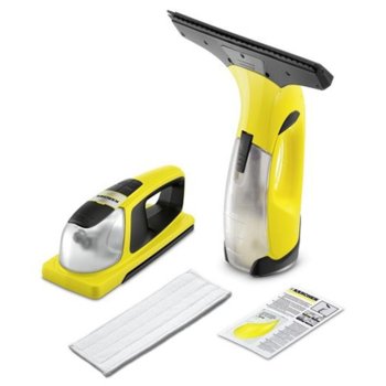Уред за почистване на прозорци Karcher WV6 + KV4, ръчна, безжичен, 15 мл. капацитет на контейнера, до 100 мин. работа, жълт | JAR Computers WV 6 + KV 4 комплект 1.633-570.00