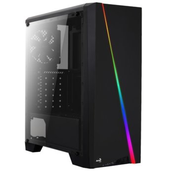 Кутия AeroCool Cylon RGB, ATX/Micro-ATX/Mini-ITX, USB 3.0, RGB, 1x 120mm вентилатор, четец за SD/microSD карти, прозорец, черна, без захранване | JAR Computers AeroCool Cylon RGB ACCM PV10012 11