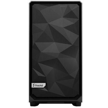 Кутия Fractal Design Meshify 2 Black TG Light Tint, E-ATX/ATX/microATX/Mini-ITX, черна, 2x USB 3.0, 1 x USB 3.1 Type-C, с прозорец, без захранване | JAR Computers Fractal Design Meshify 2 Black TG Light Tint