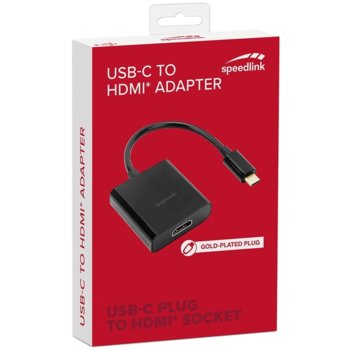 Преходник SpeedLink USB C(м) to HDMI(ж)